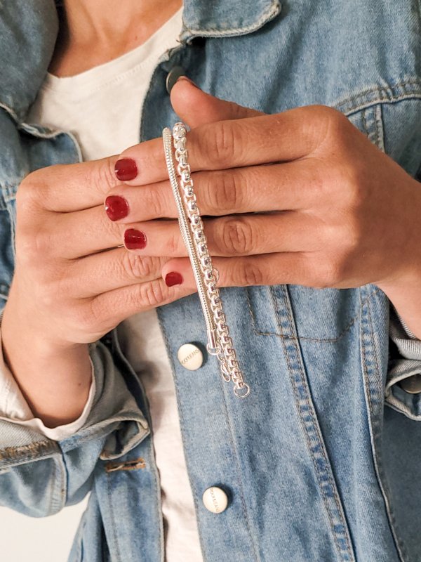 Pulsera Rolo - Plata 925