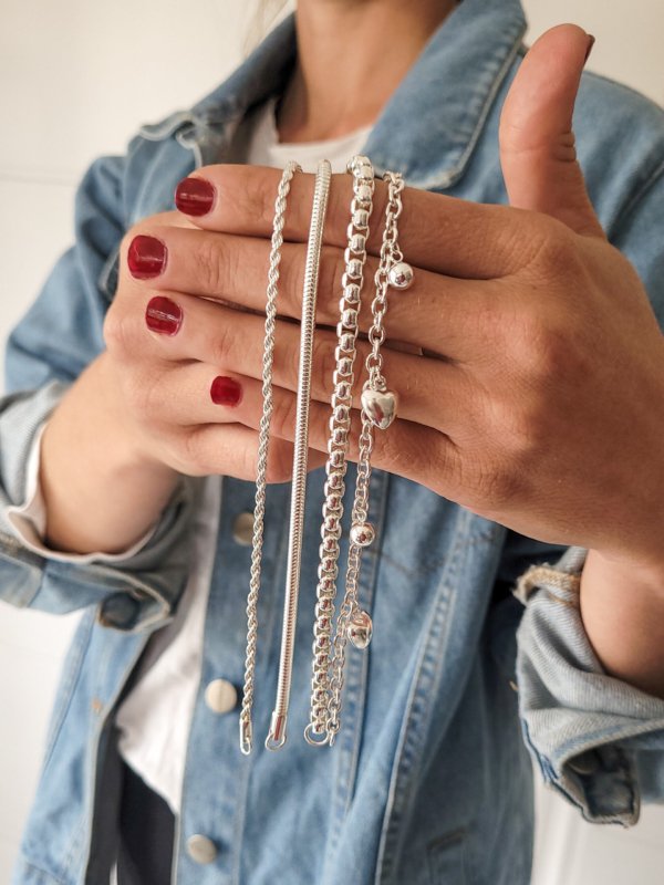 Pulsera Rolo - Plata 925