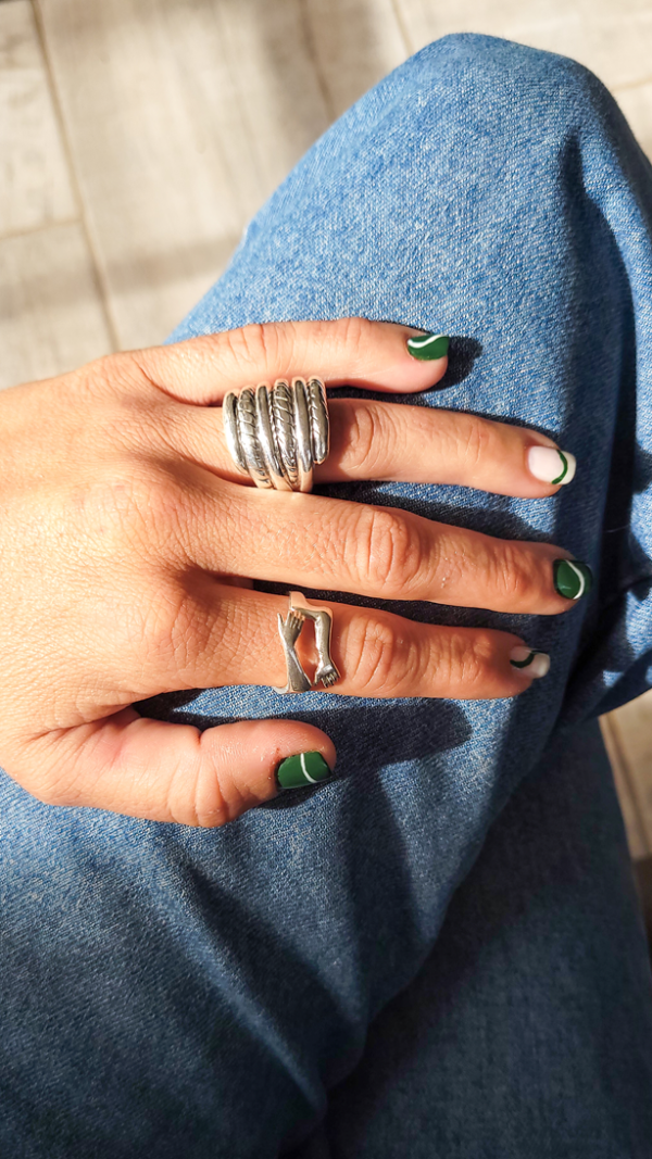 Anillo Abrazo en plata 925