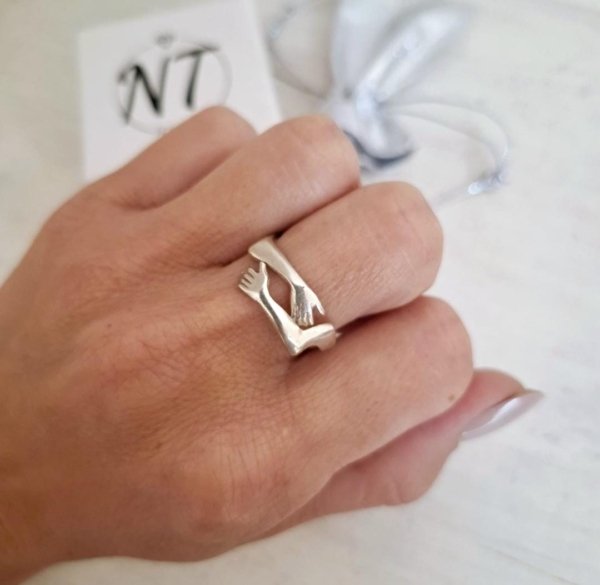 Anillo Abrazo - Plata 925