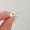 Anillo Infinito con cristales, en plata 925
