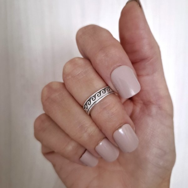 Anillo Midi Olas Regulable - Plata 925