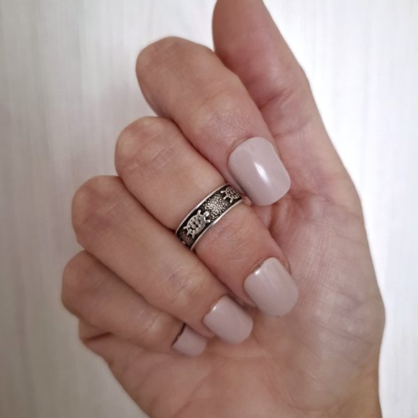 Anillo Midi Tortuga Regulable - Plata 925