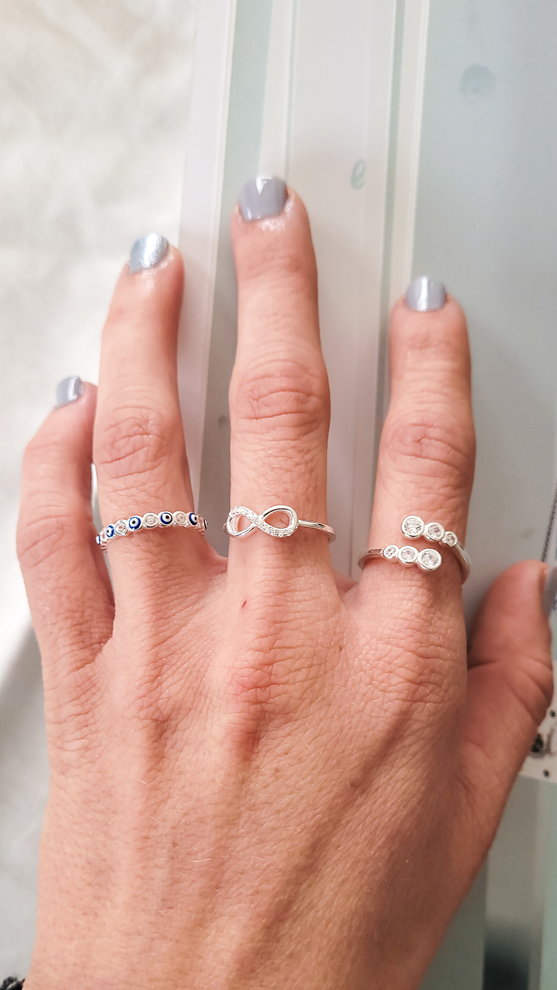 Anillo Puntos de Luz regulable en plata 925