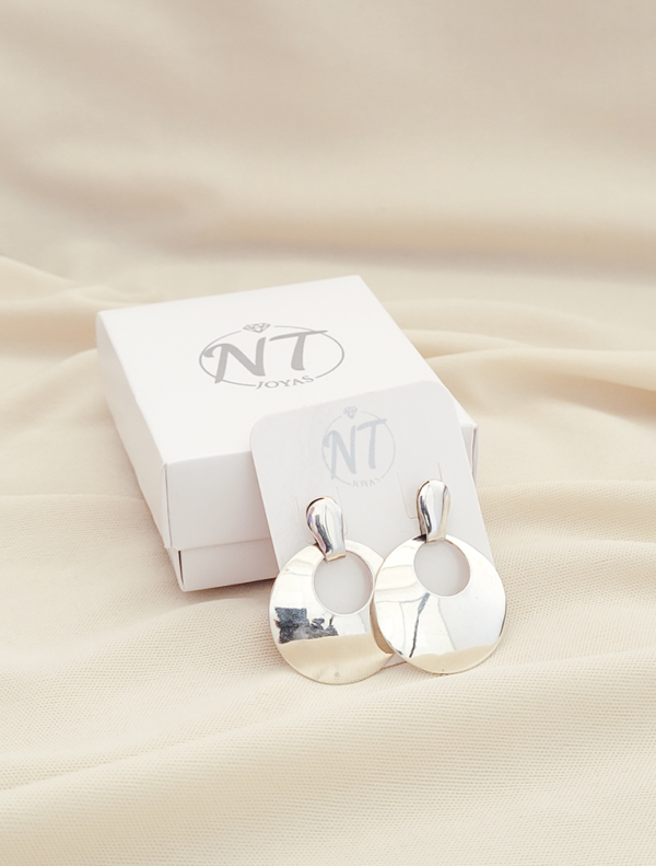 Aros pasante fely en plata 925, redondos