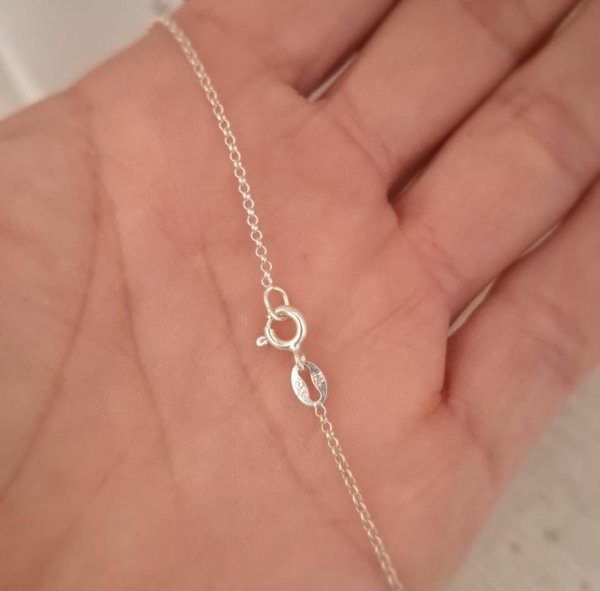 Collar Bolita Rayas - Plata 925