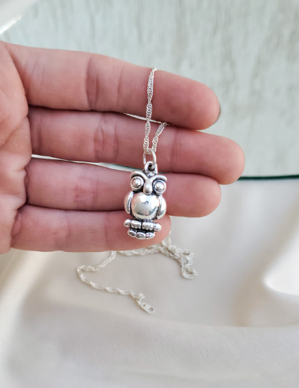 Dije Búho - Plata Inflada 925