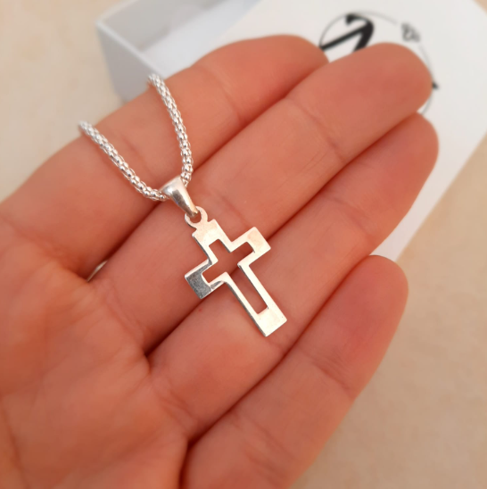 Dije Cruz Calada - Plata 925