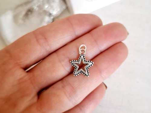 Dije Estrella Calada - Plata 925