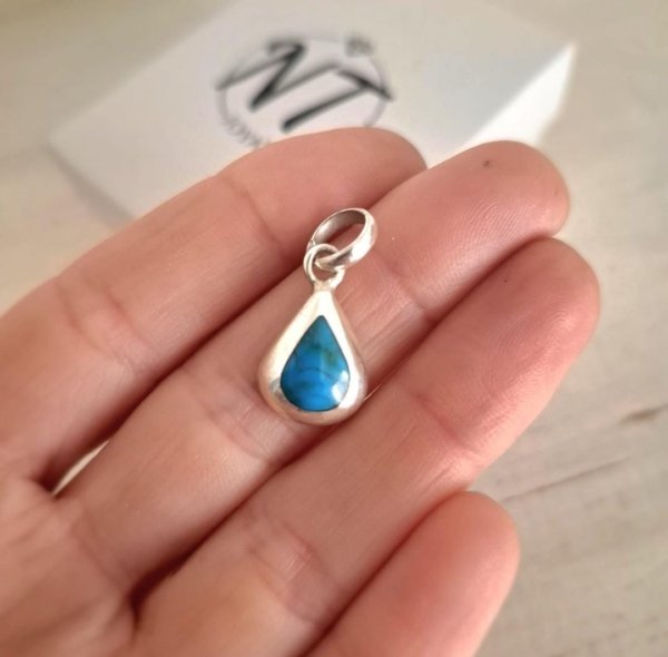 Dije Gota Verde - Plata 925