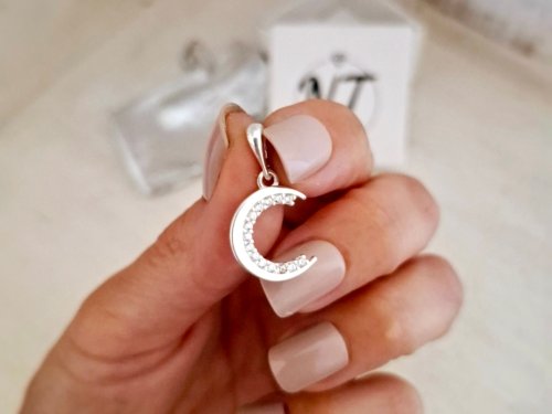 Dije Luna Brillante - Plata 925