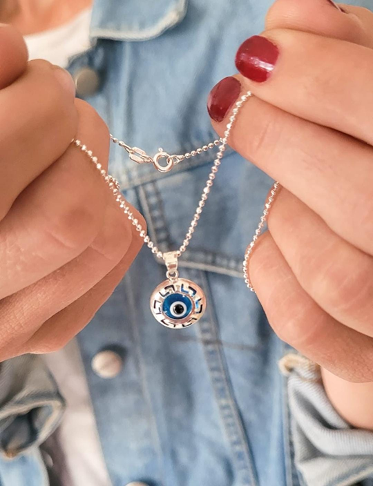 Dije Ojo Turco Circular - Plata 925