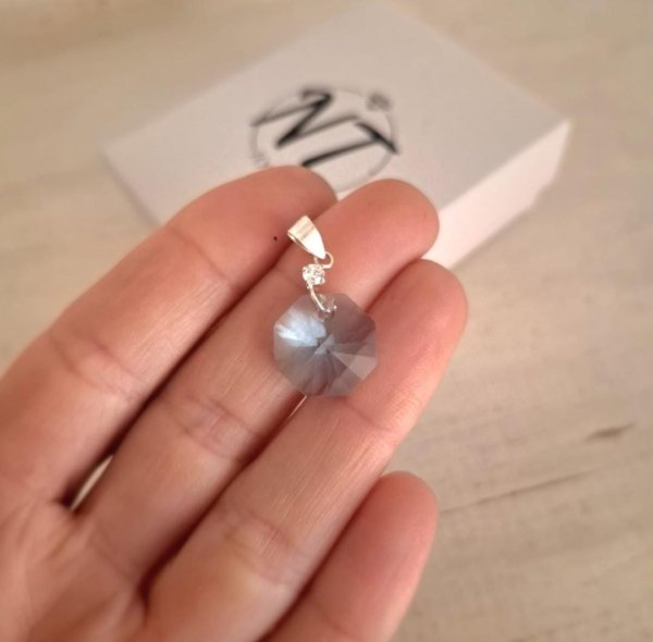 Dije Celeste Dije Cristal Celeste - Plata 925