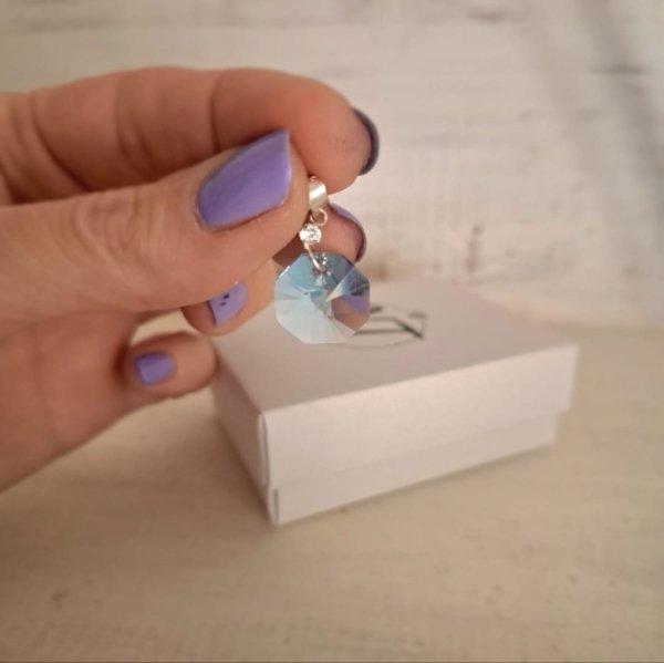 Dije Celeste Dije Cristal Celeste - Plata 925