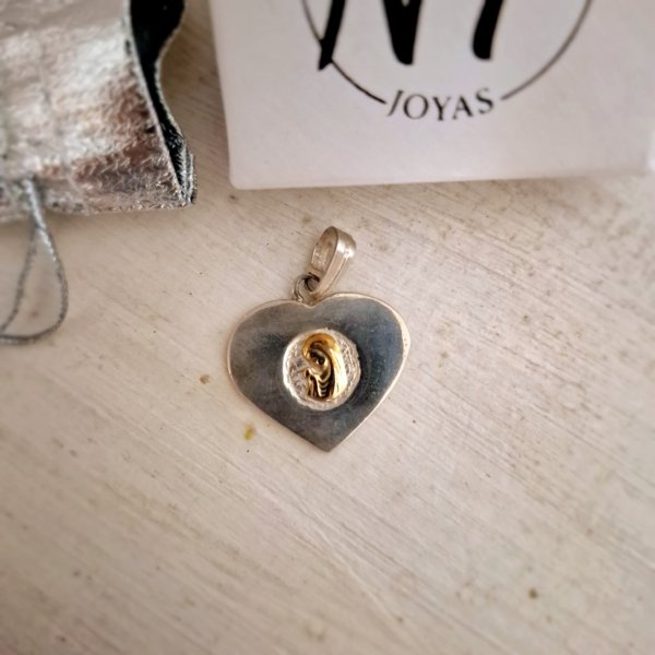 Dije Corazón Virgen - Plata 925