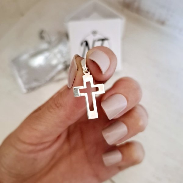Dije Cruz Calada - Plata 925