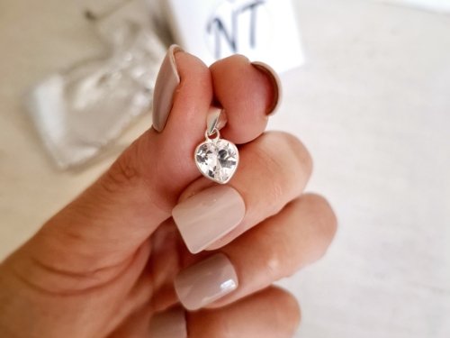 Dije Corazón de Cristal - Plata 925