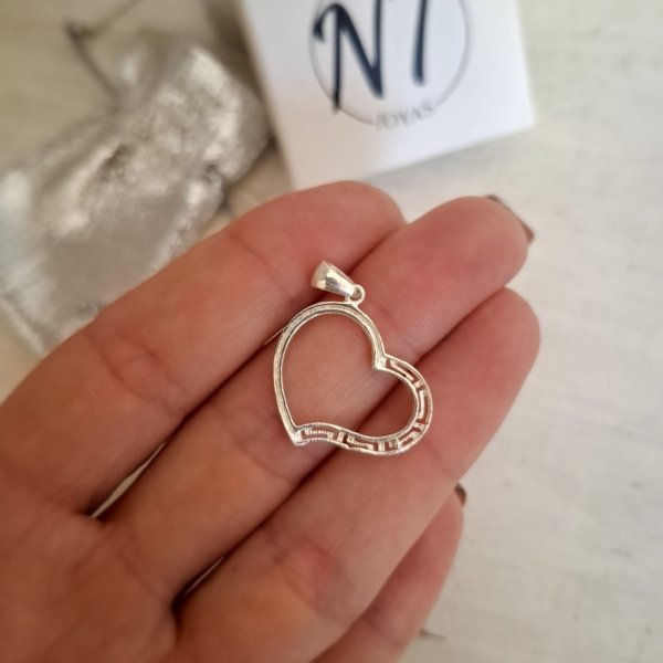 Dije Corazón Calado - Plata 925