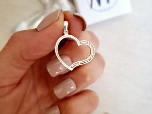 Dije Corazón Calado - Plata 925