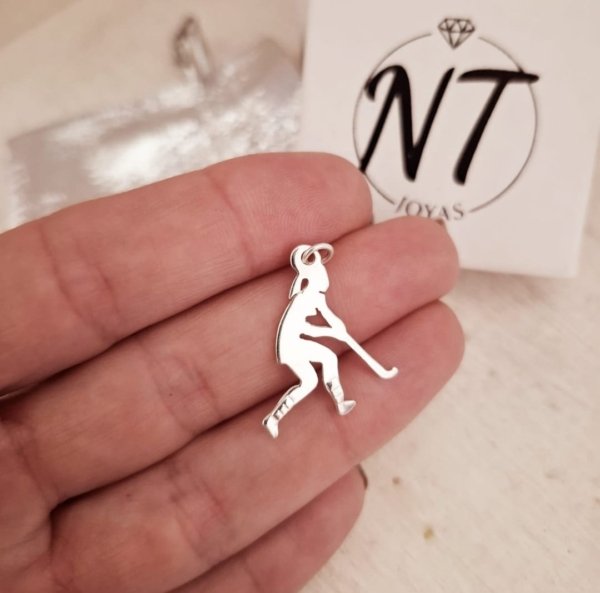 Dije Jugadora de Hockey - Plata 925