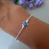 Pulsera Corazón Ojo Turco en plata 925