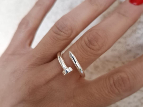 Anillo Clavo - Acero Blanco2 Anillo Clavo - Acero Blanco