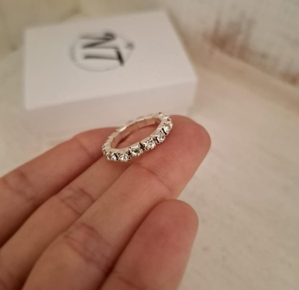 Anillo Simple con Strass