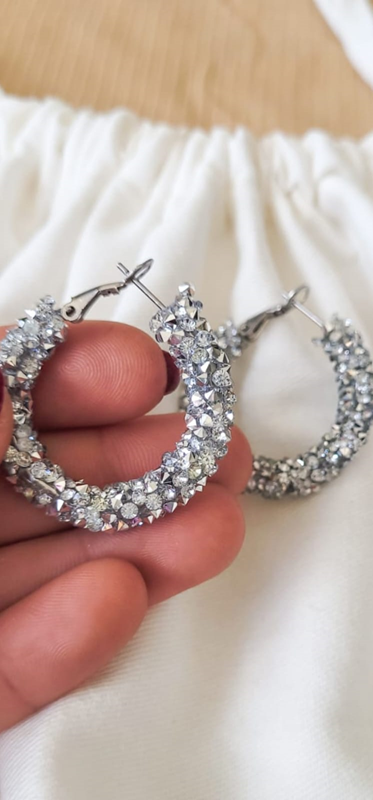 Argollas Brillantes Gruesas