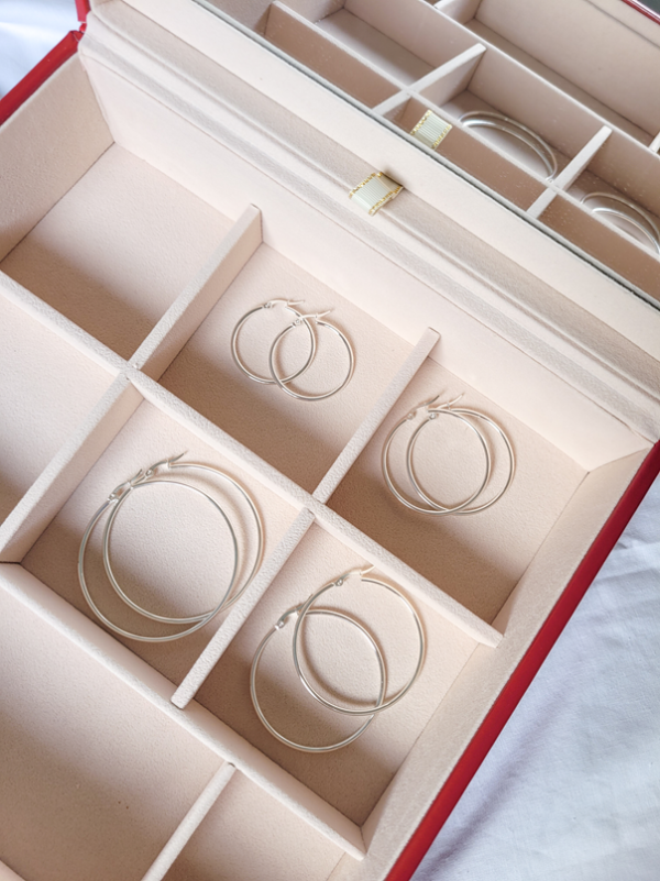 Argollas Cubanas Finas - Acero Blanco1 Argollas Cubanas Finas - Acero Blanco