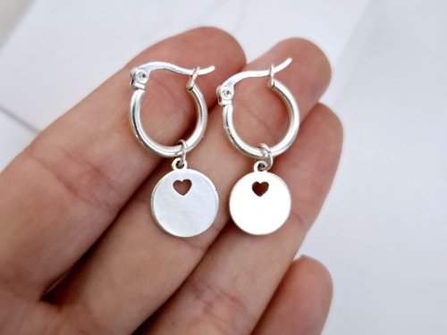 Argollas Dije Redondo y Corazón Calado