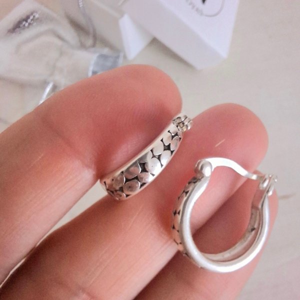 Argollas Labradas - Acero Blanco