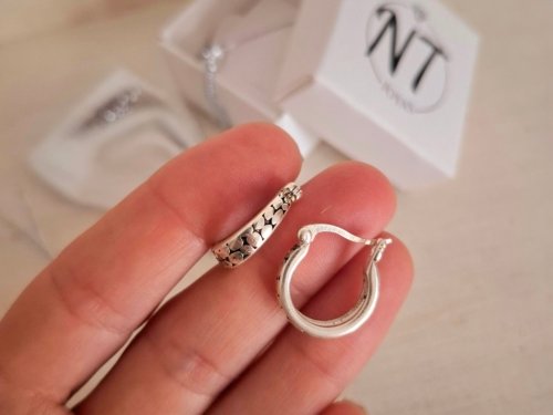 Argollas Labradas - Acero Blanco