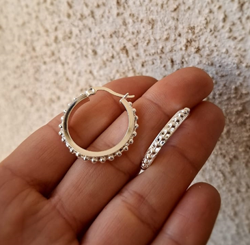 Argollas Luqui en Acero Blanco