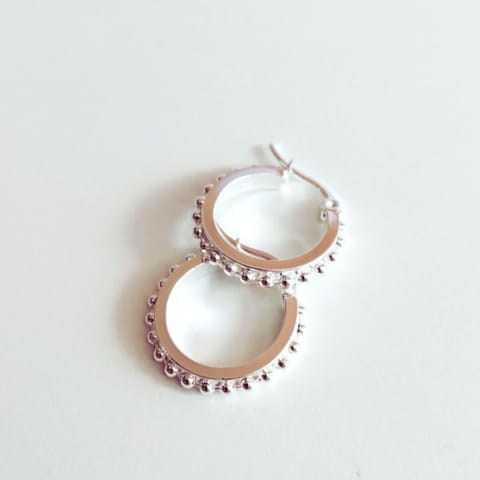 Argollas Luqui en Acero Blanco