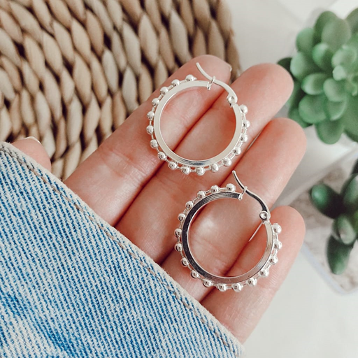 Argollas Luqui en Acero Blanco