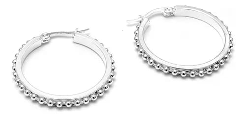 Argollas Luqui en Acero Blanco