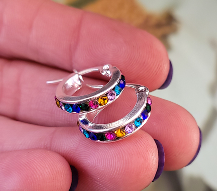 Argollas Multicolor Acero Blanco3 Argollas Multicolor Acero Blanco