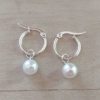 Argollas Perla en Acero Blanco