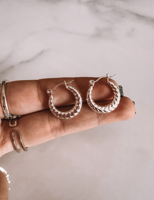 Argollas Ro - Acero Blanco