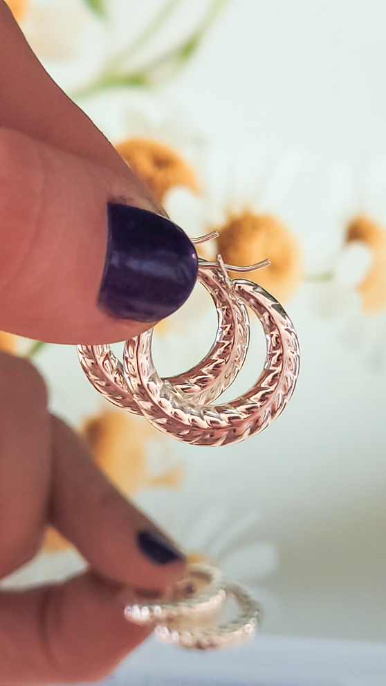 Argollas Ro - Acero Blanco