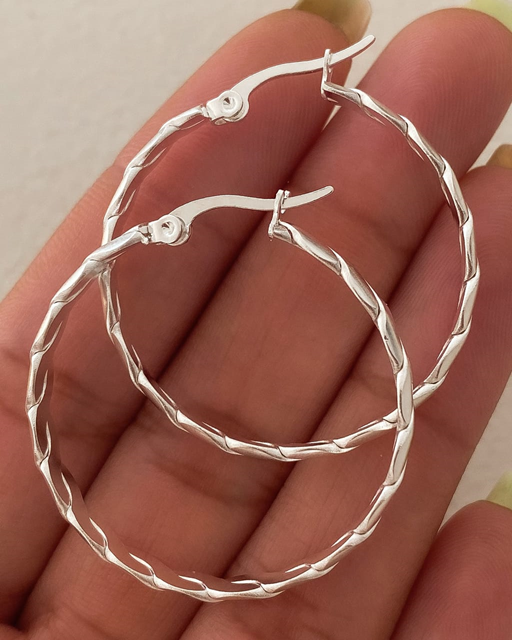 Argollas Tourbillon en Acero Blanco