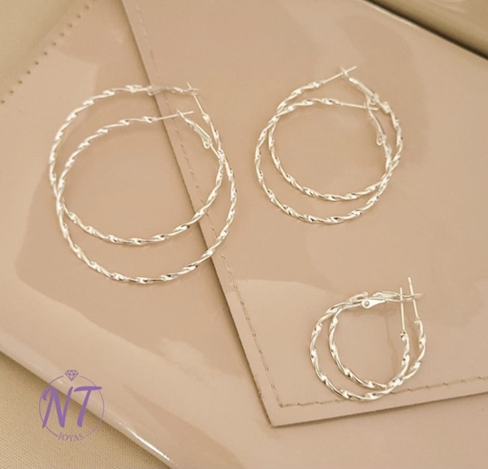 Argollas Tourbillon en Acero Blanco