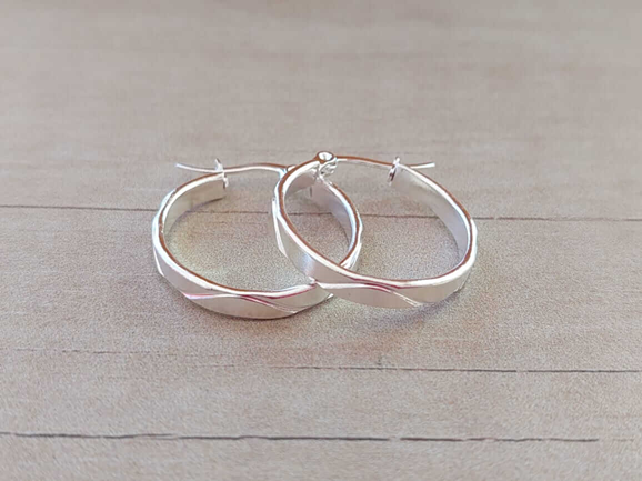 Argollas Tramadas de Acero Blanco