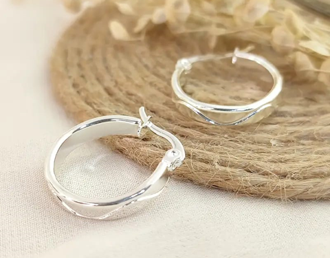 Argollas Tramadas de Acero Blanco1 Argollas Tramadas de Acero Blanco