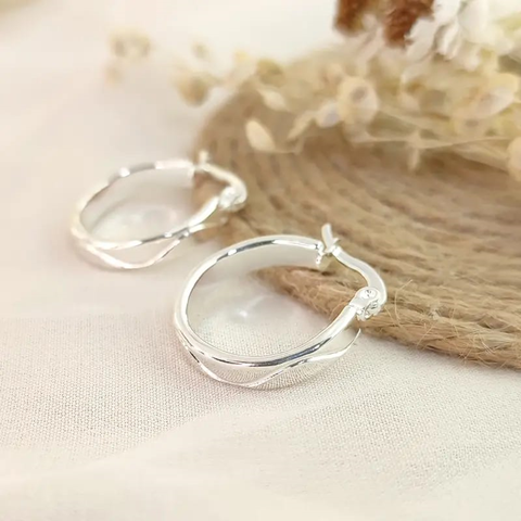 Argollas Tramadas de Acero Blanco