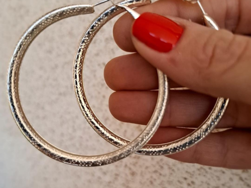 Argollas XL - Acero Blanco