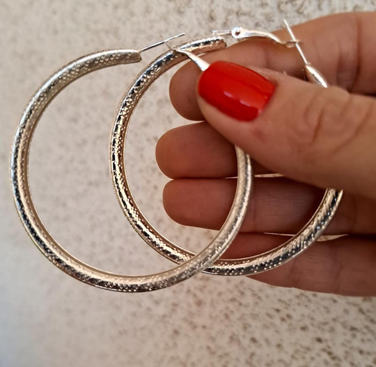 Argollas XL - Acero Blanco