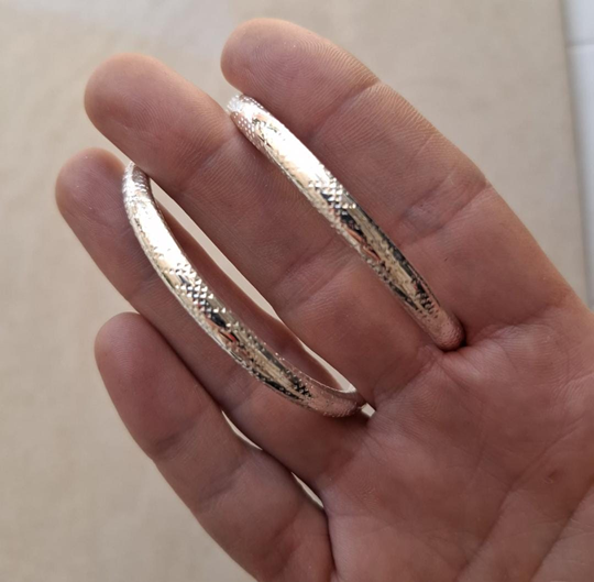 Argollas XL - Acero Blanco