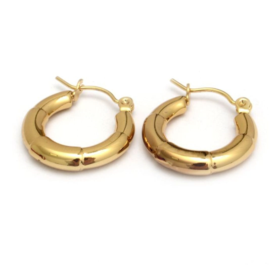 Argollitas en Acero Dorado