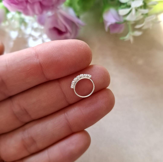 Aro Cuff Bidu con Cristal - Plata 925